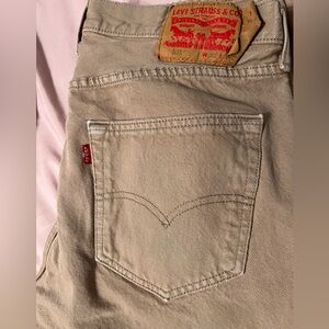 Levi's Men's 501 34x30 Original Straight Fit Jeans - Tan